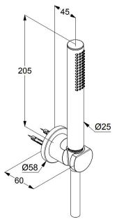 Душевая лейка Kludi Nova Fonte Puristic 2085053-15 белый матовый